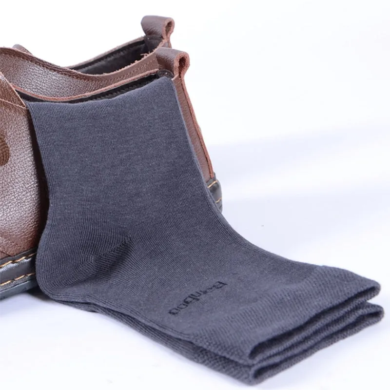 10 Pairs Breathable Anti-Bacterial Men Bamboo Fibre Socks
