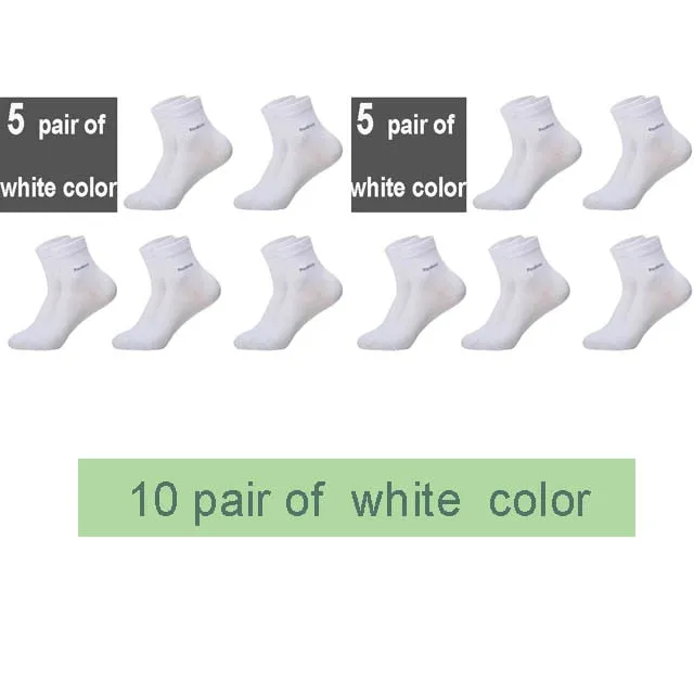 10 Pairs Breathable Anti-Bacterial Men Bamboo Fibre Socks