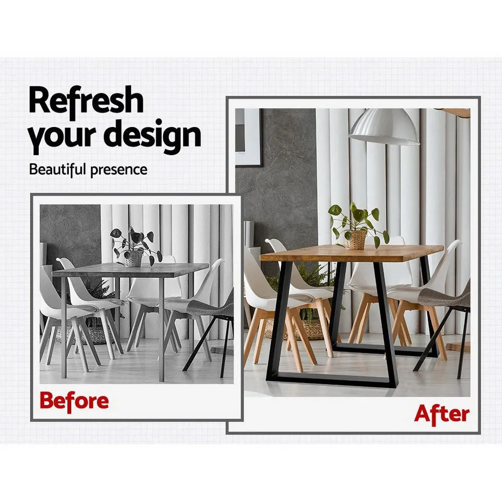2x DIY Coffee Dining Table Steel Legs