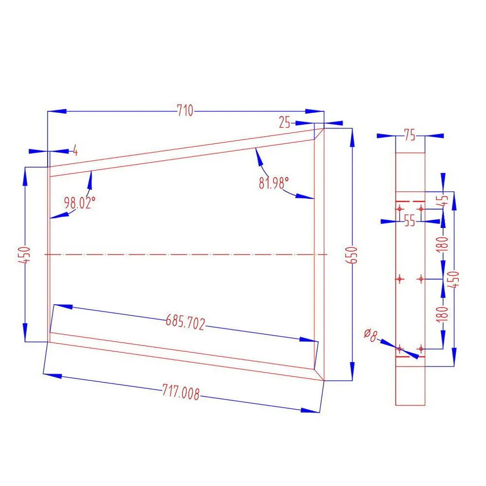 2x DIY Coffee Dining Table Steel Legs