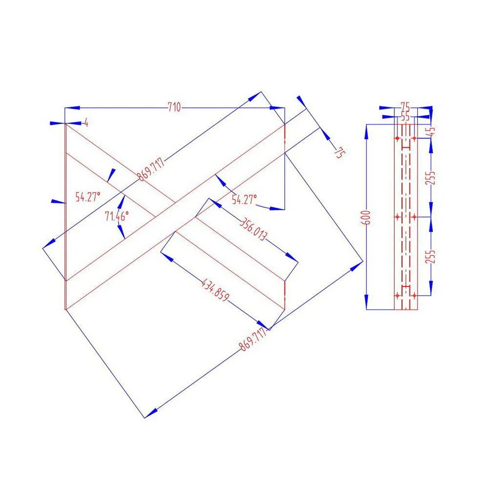 2x Metal Legs For DIY Coffee Dining Table