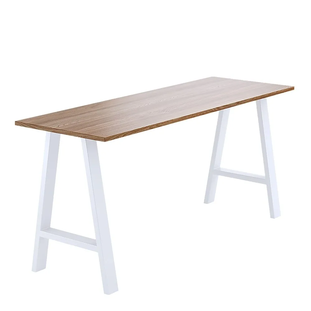 2x Rustic Dining Table Legs Steel Industrial Vintage 71cm - White