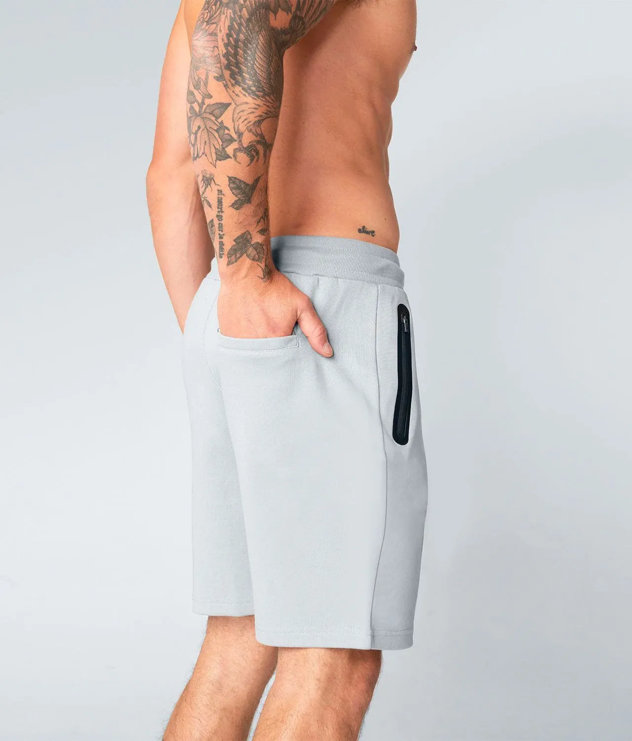3000 . Viscose Regular-Fit Shorts - Grey