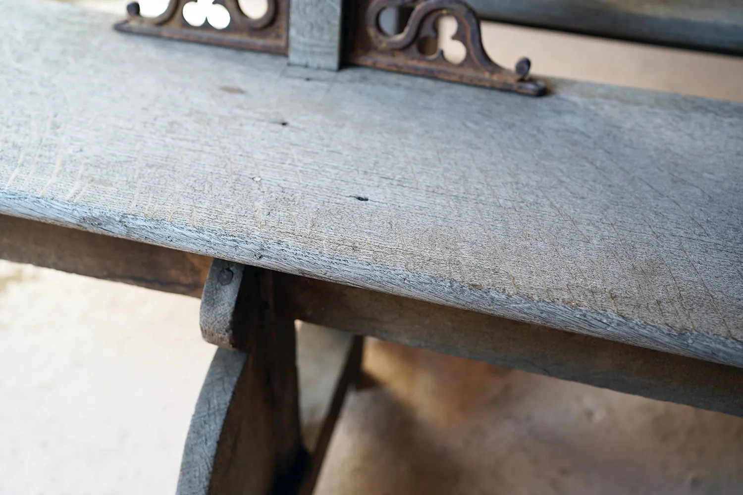 A Good Pair of c.1900 French Gothic Revival Oak Benches