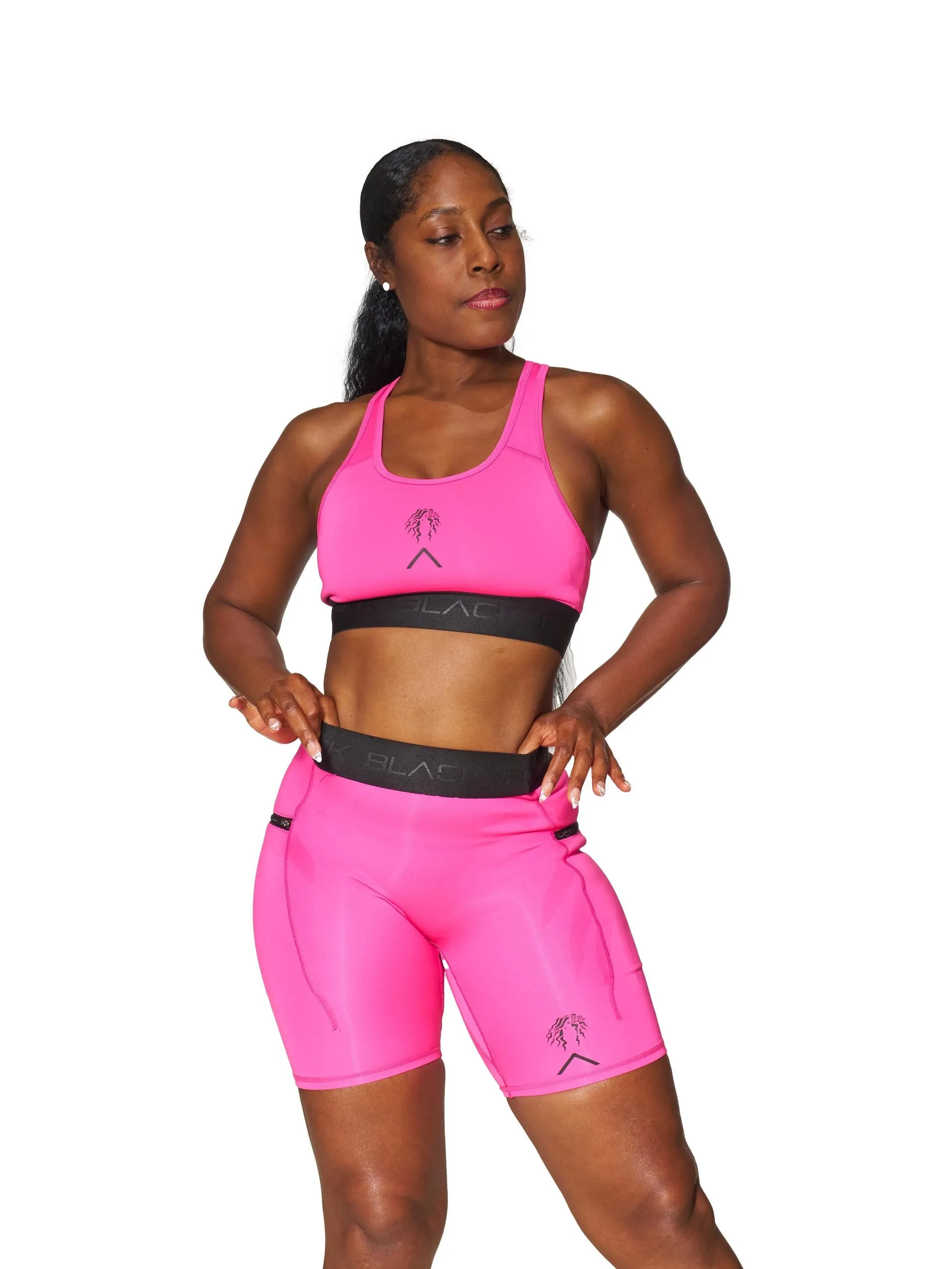 Actively Black x Mielle Pink Biker Shorts