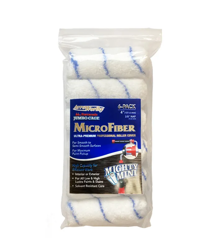 Arroworthy Microfiber Jumbo Cage Roller Sleeve - 6 Pack