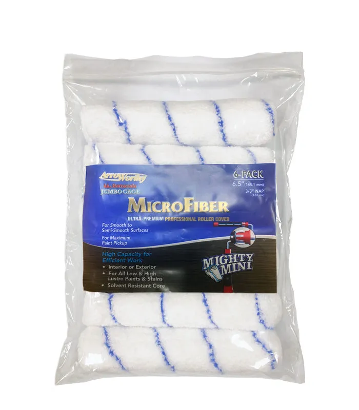 Arroworthy Microfiber Jumbo Cage Roller Sleeve - 6 Pack