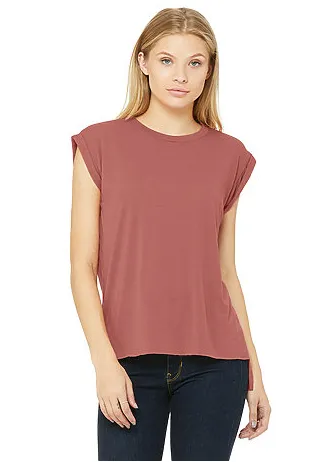 Bella   Canvas Ladies' Flowy Muscle Tee with Rolled Cuff