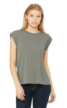 Bella   Canvas Ladies' Flowy Muscle Tee with Rolled Cuff