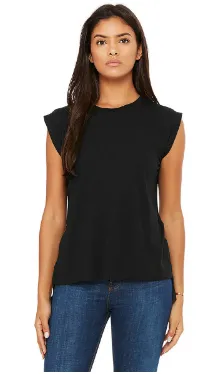 Bella   Canvas Ladies' Flowy Muscle Tee with Rolled Cuff