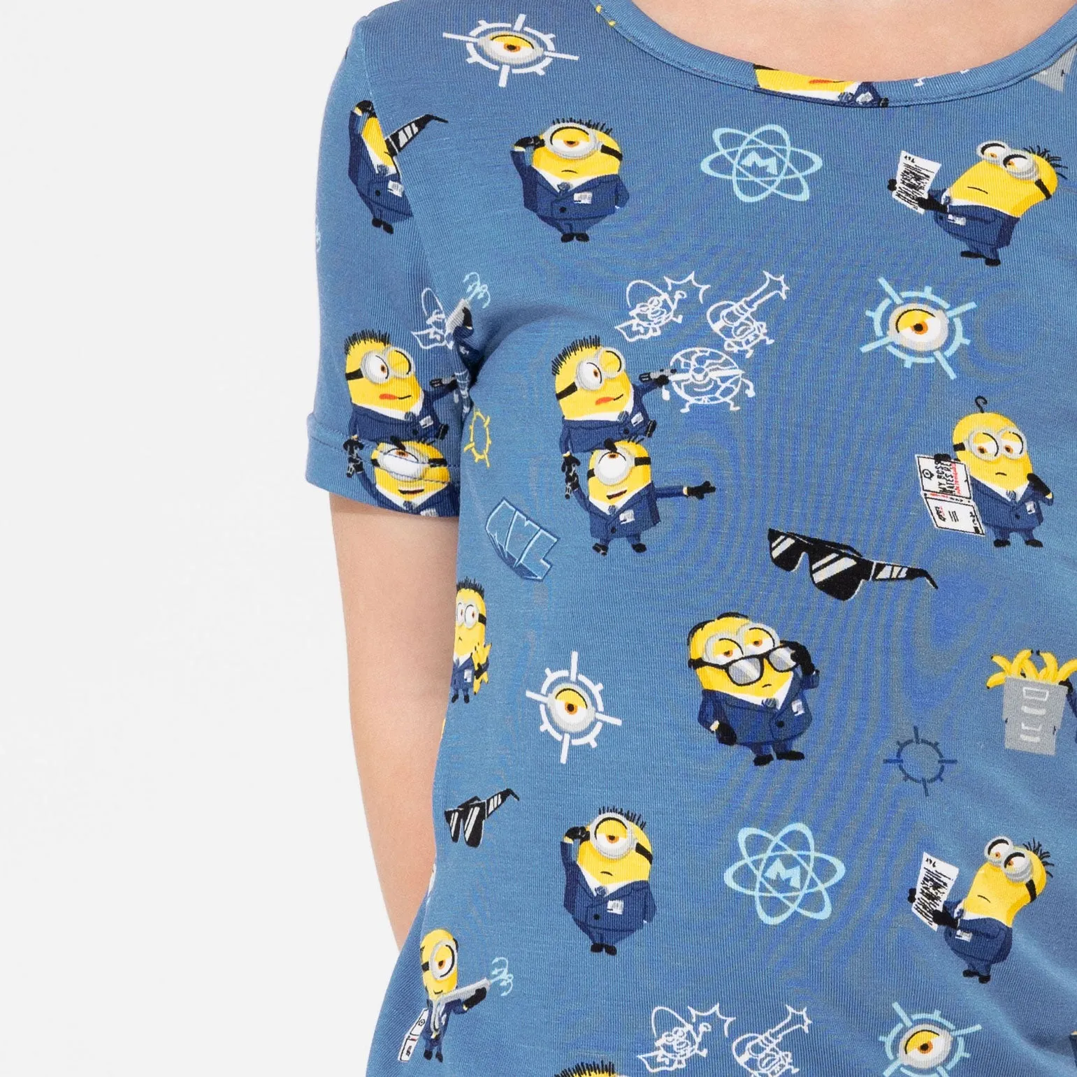Bellabu Bear 2 piece Short Sleeve w/ Shorts PJ Set - Minions AVL