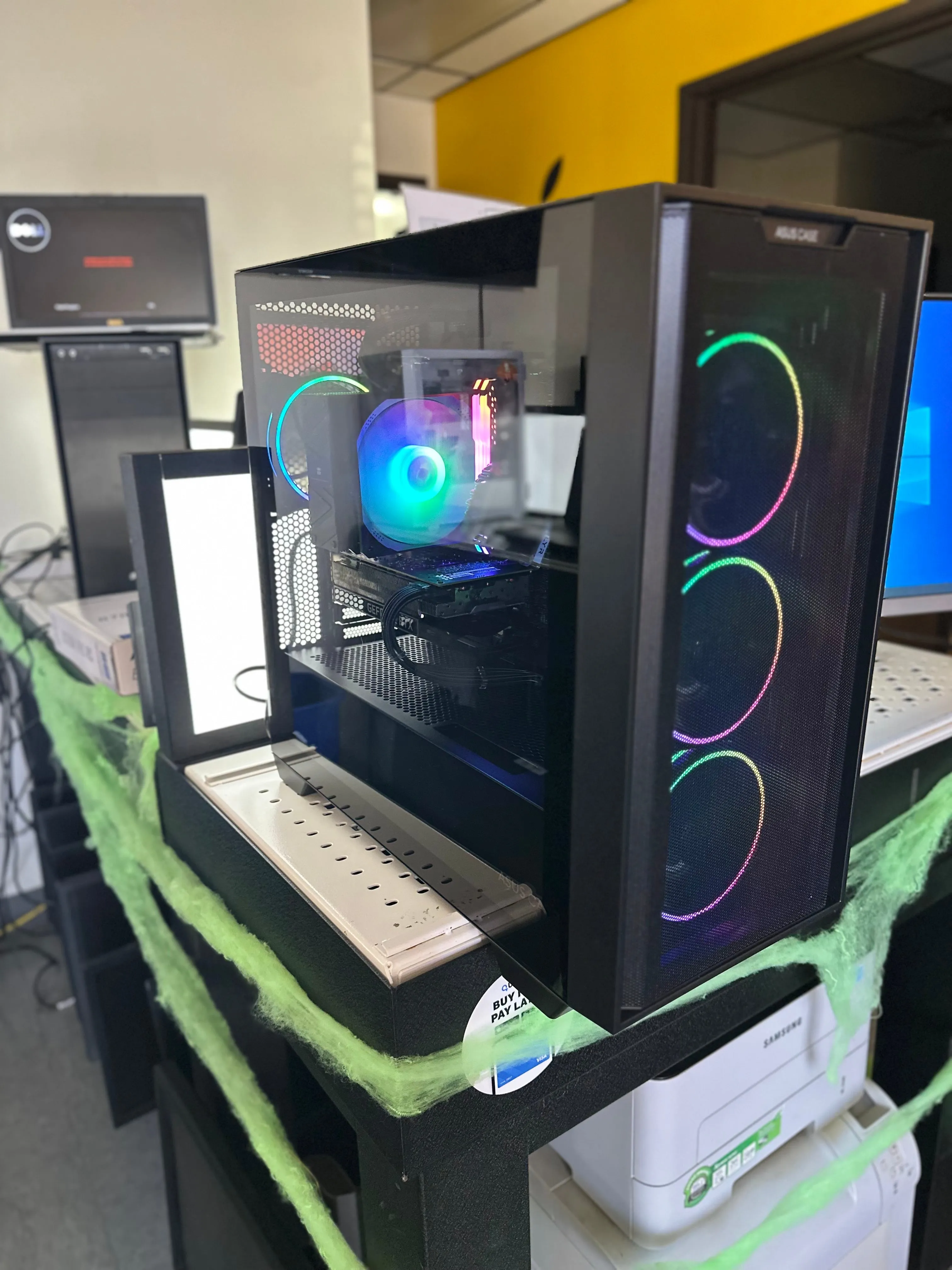 BLACK CUSTOM BUILD  Refurbished GRADE A Desktop CPU Tower ( Microsoft Office and Accessories): Intel I5-8500 @ 3.4 GHz |NVIDIA 2060 - 6GB| 16GB Ram| 256 GB SSD 1 TB HDD |WIN 10|Arise Work from Home Ready