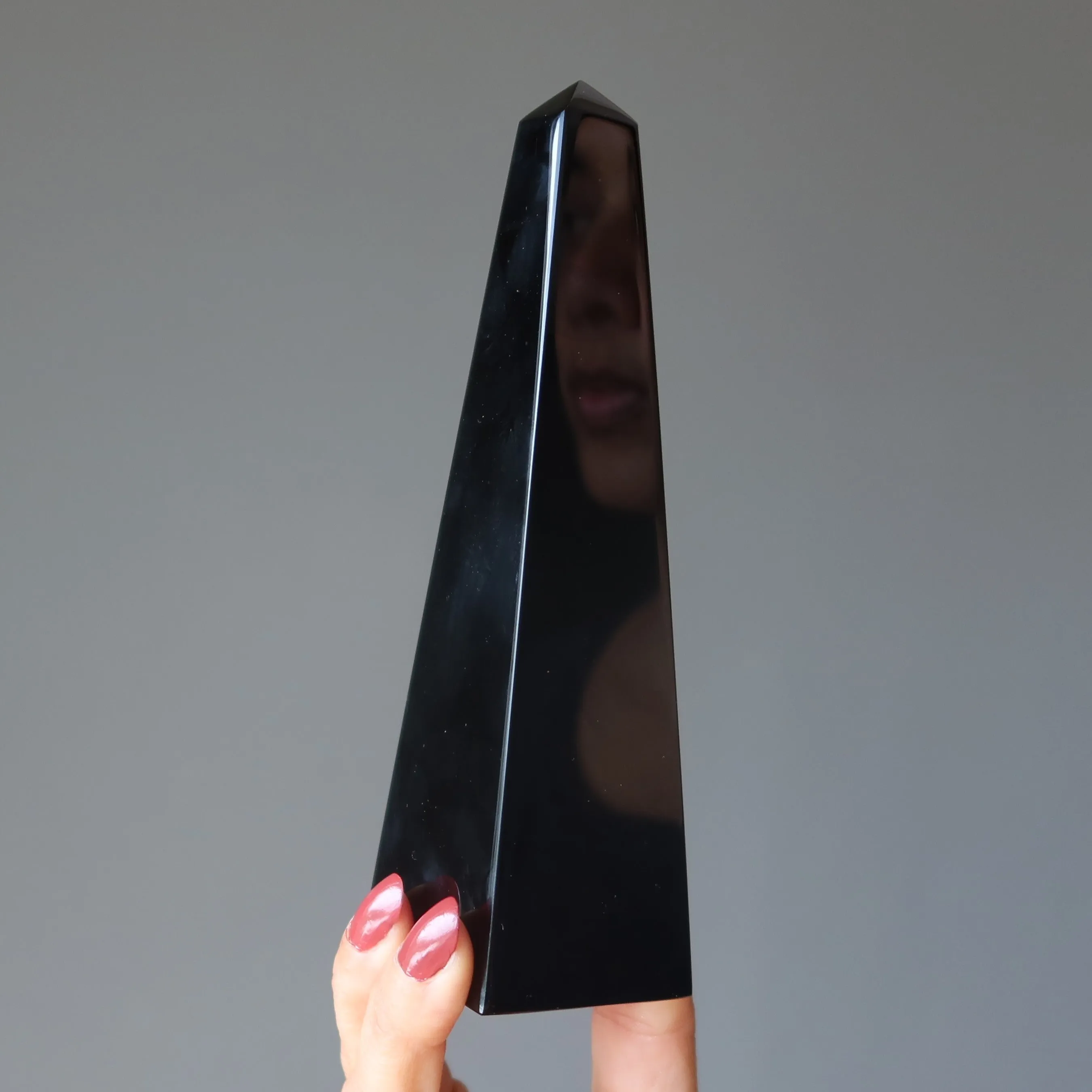 Black Obsidian Tower Wand Pillar of Protection