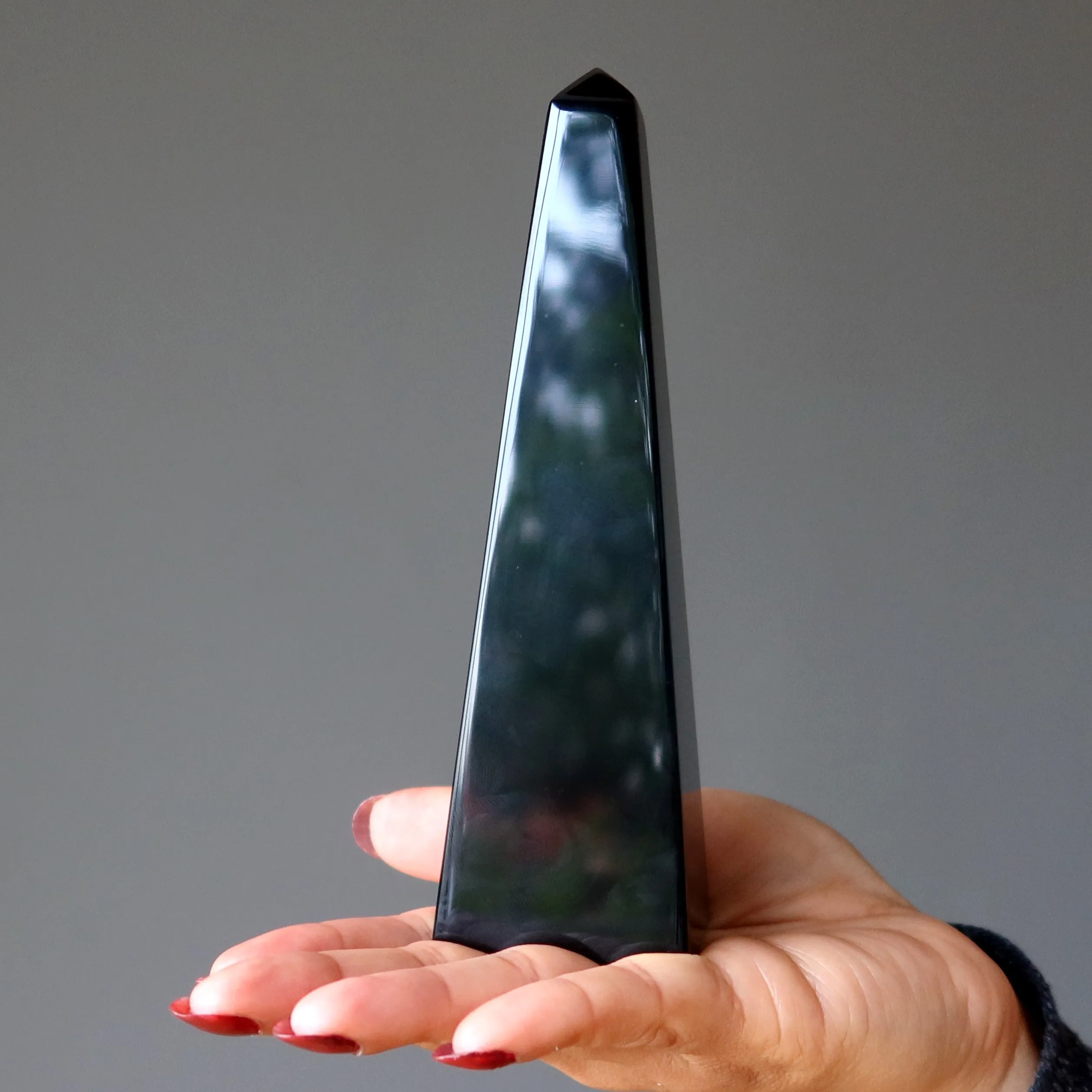 Black Obsidian Tower Wand Pillar of Protection