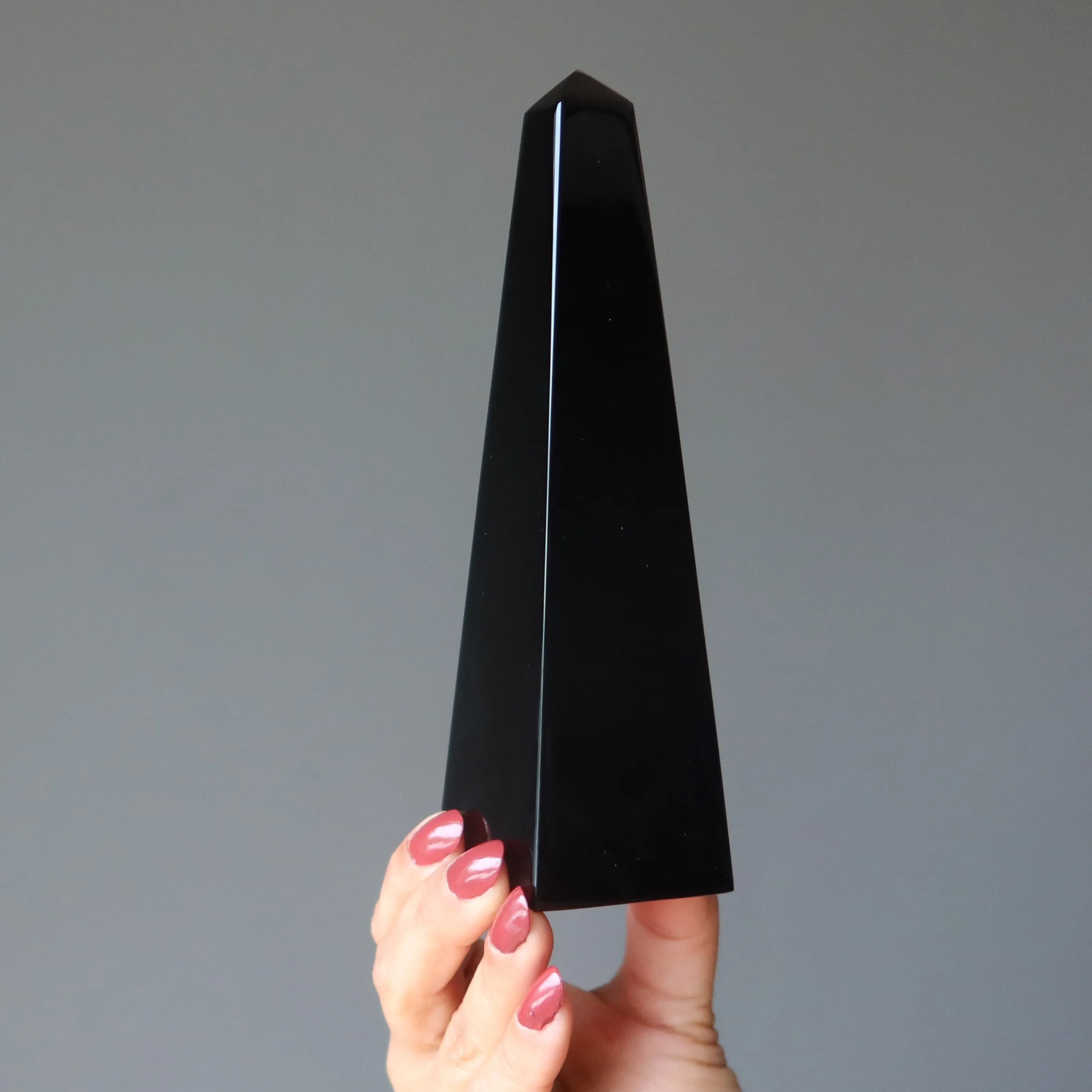Black Obsidian Tower Wand Pillar of Protection
