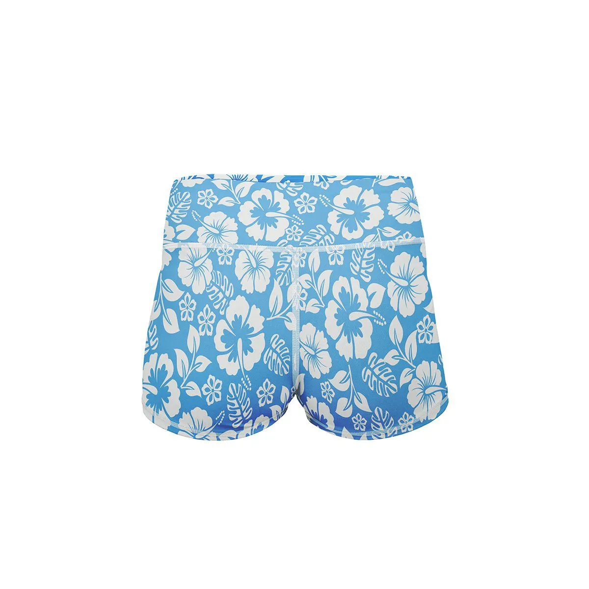 Blue Bloom Yoga Shorts