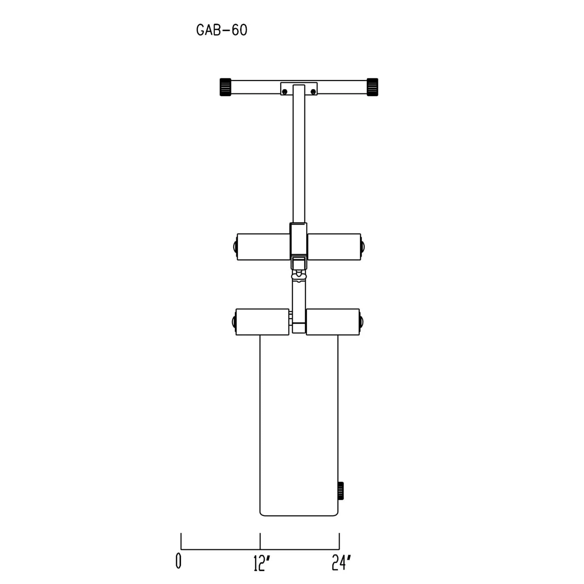 Body Solid GAB60B Pro-style Ab Board
