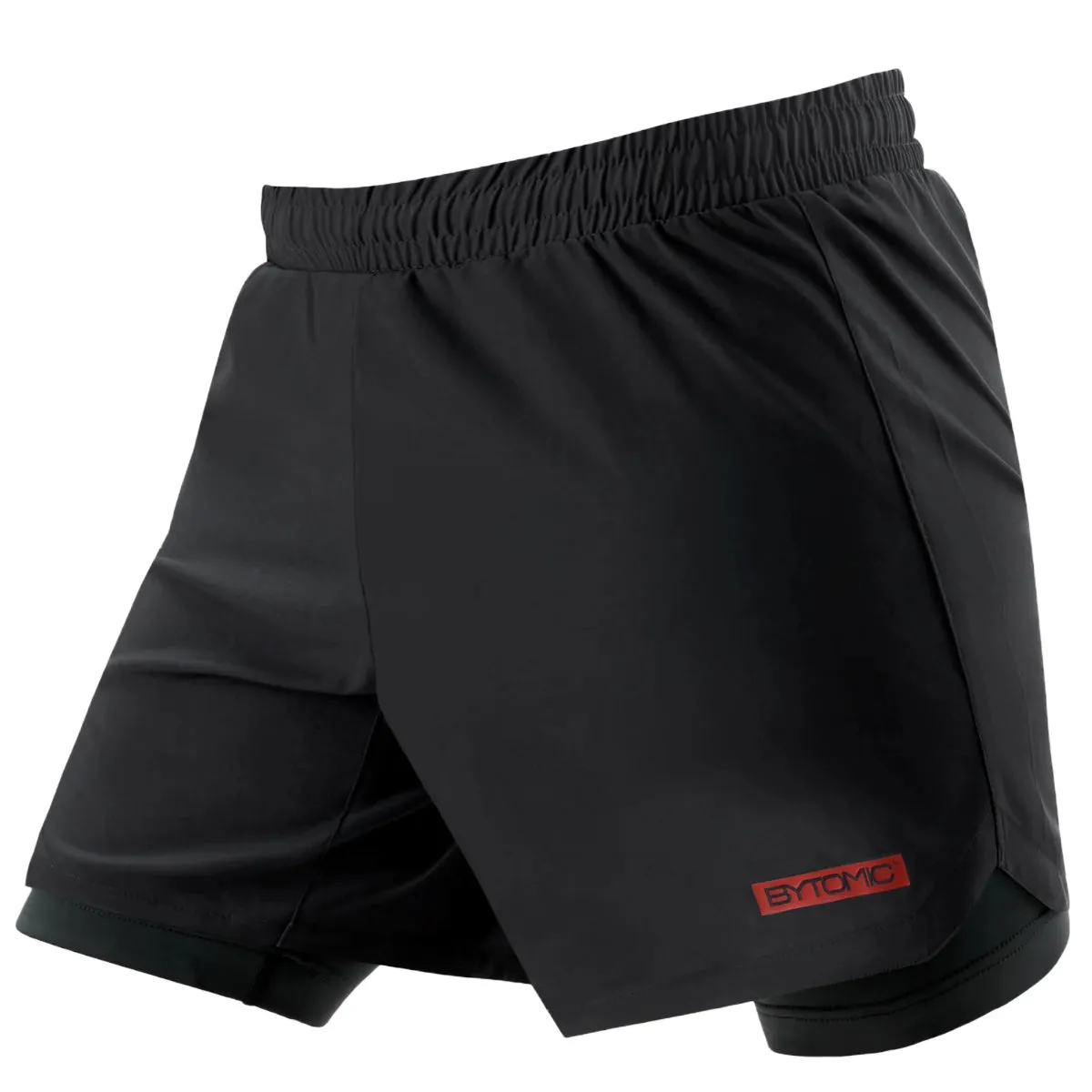 Bytomic Red Label Dual Layer Training Shorts Black