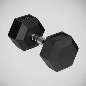 Bytomic Rubber 16kg Hexagon Dumbbell Single Black