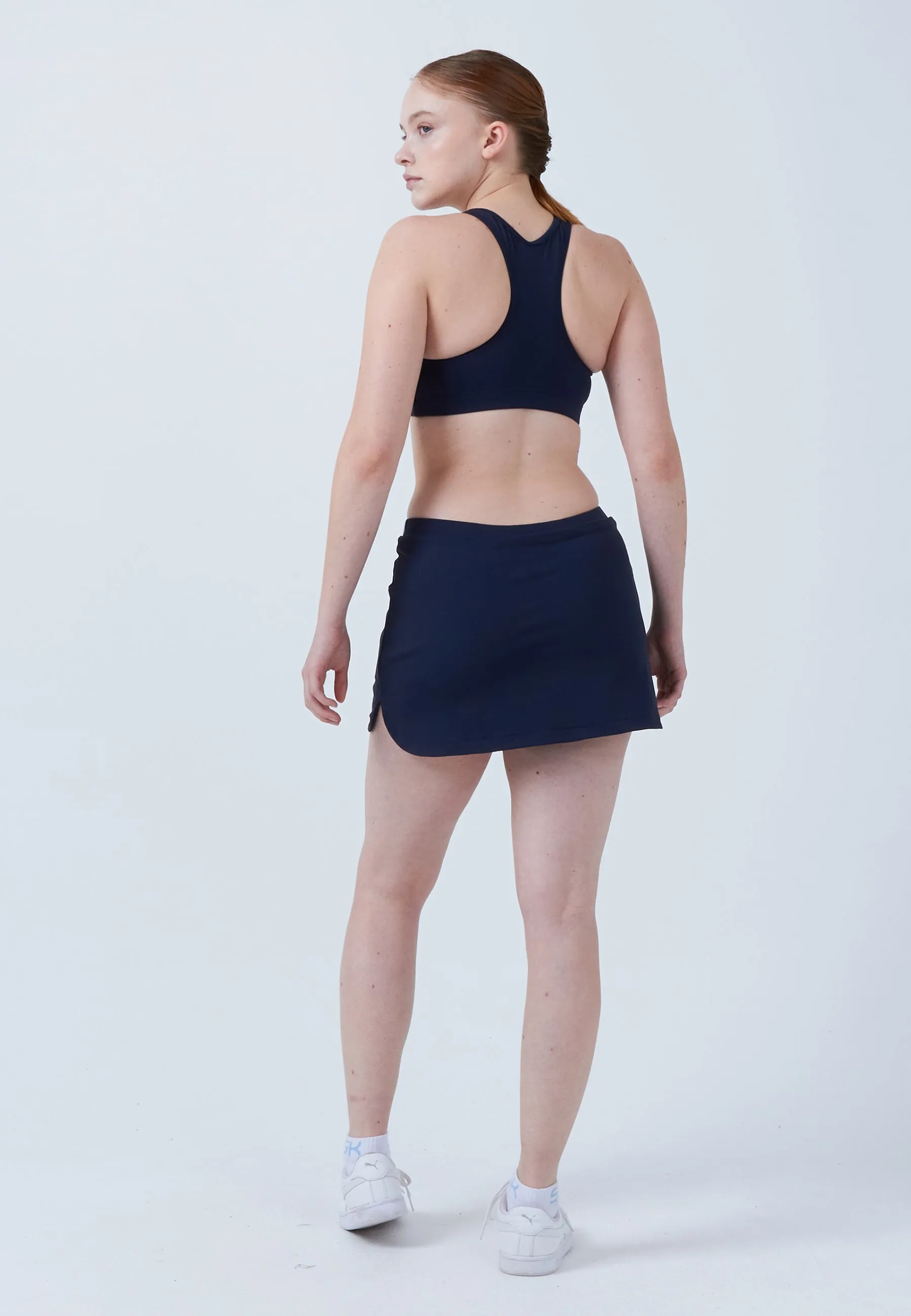 Classic Tennis Skort with pockets, navy blue