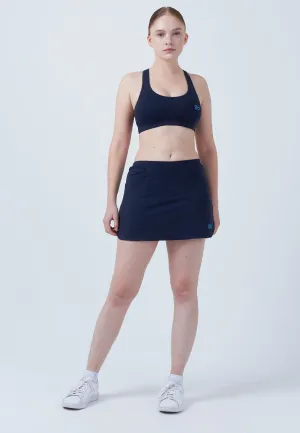 Classic Tennis Skort with pockets, navy blue