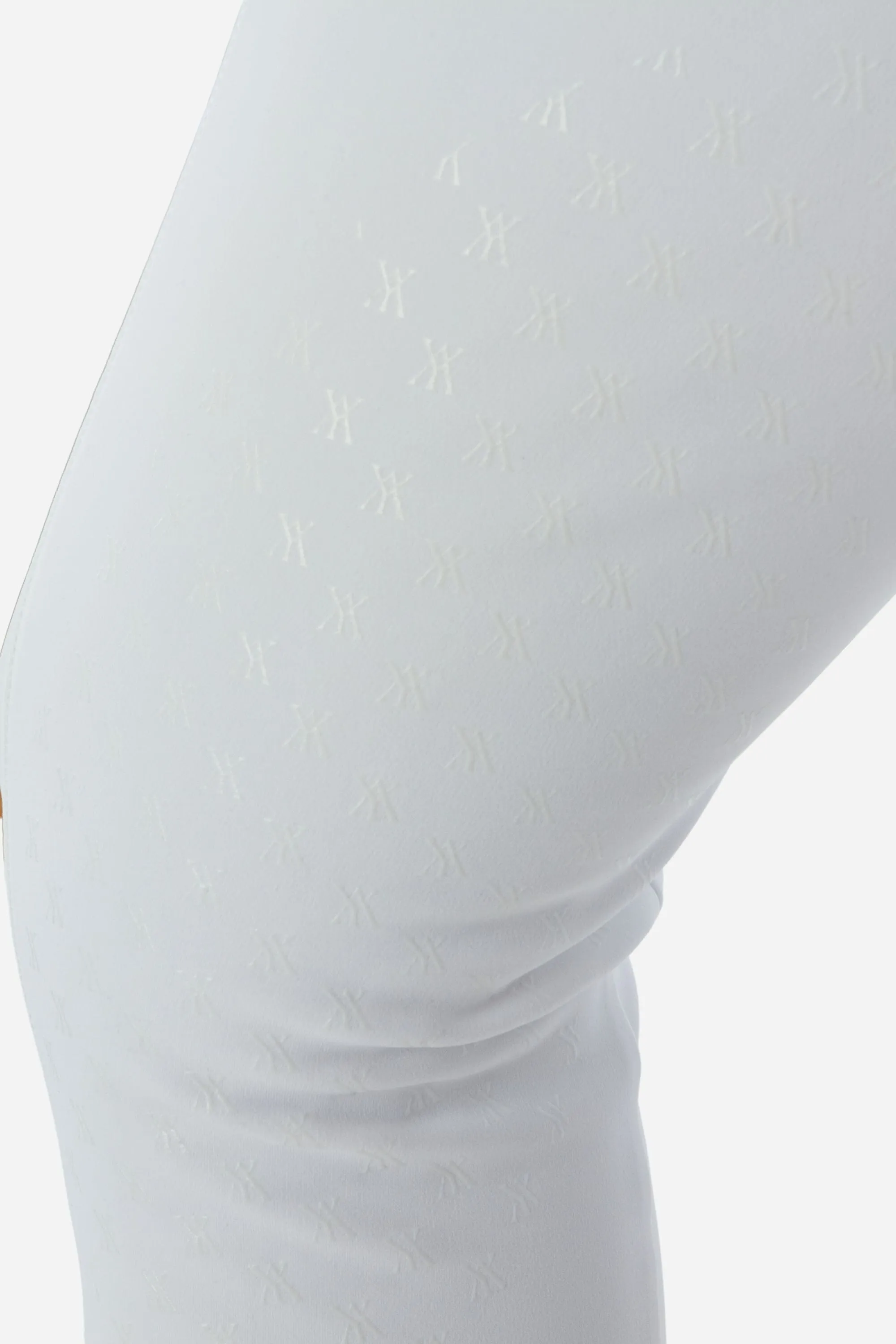 Compression Performance Breeches - Knee Grip | White