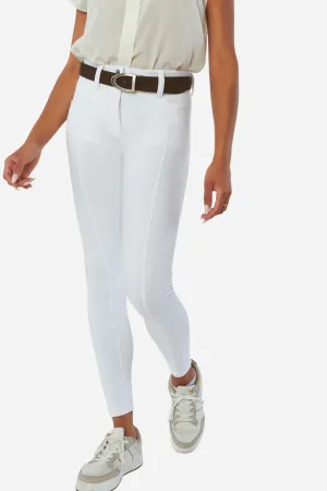 Compression Performance Breeches - Knee Grip | White