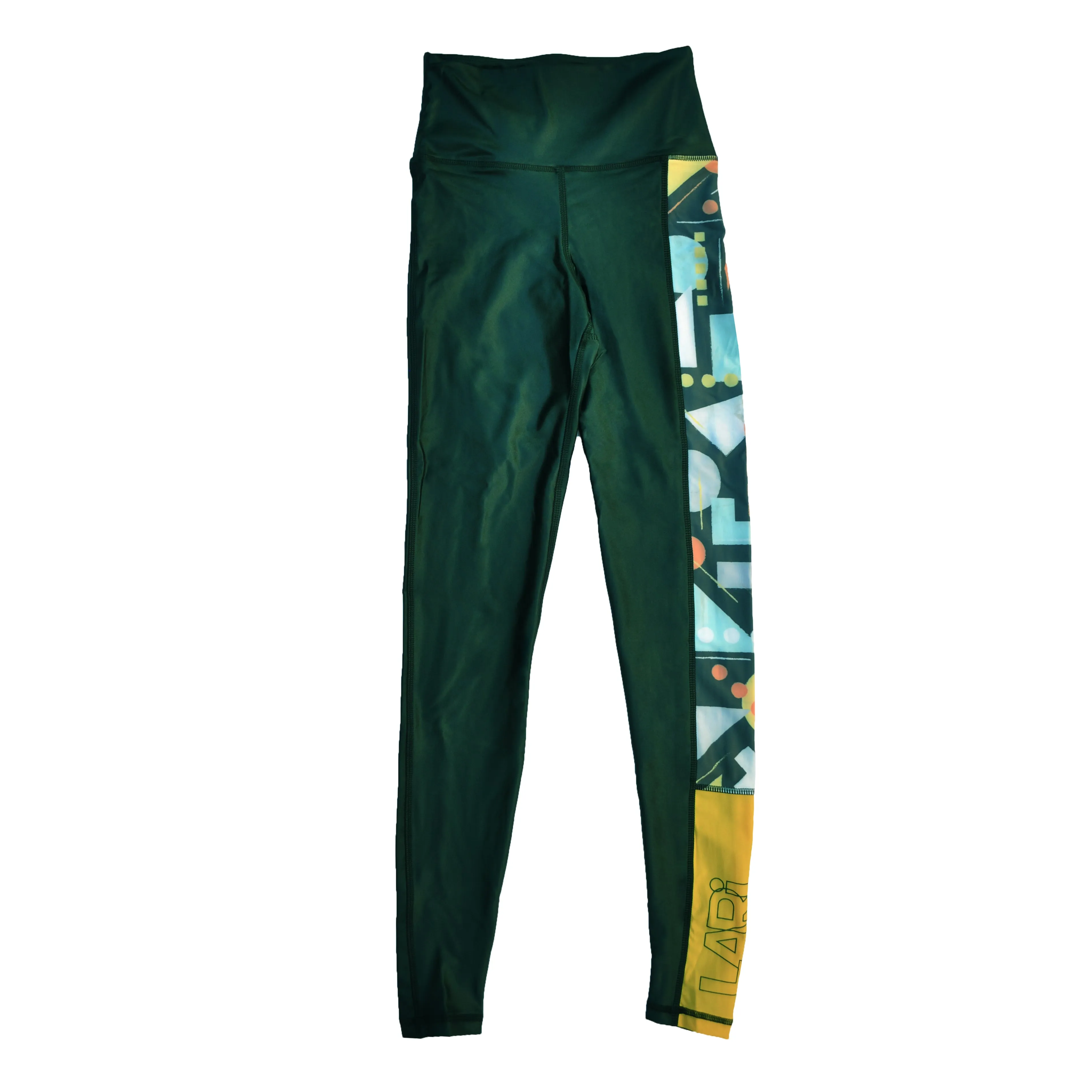 Flashback Compression Legging in Moss Multicolour-GREEN