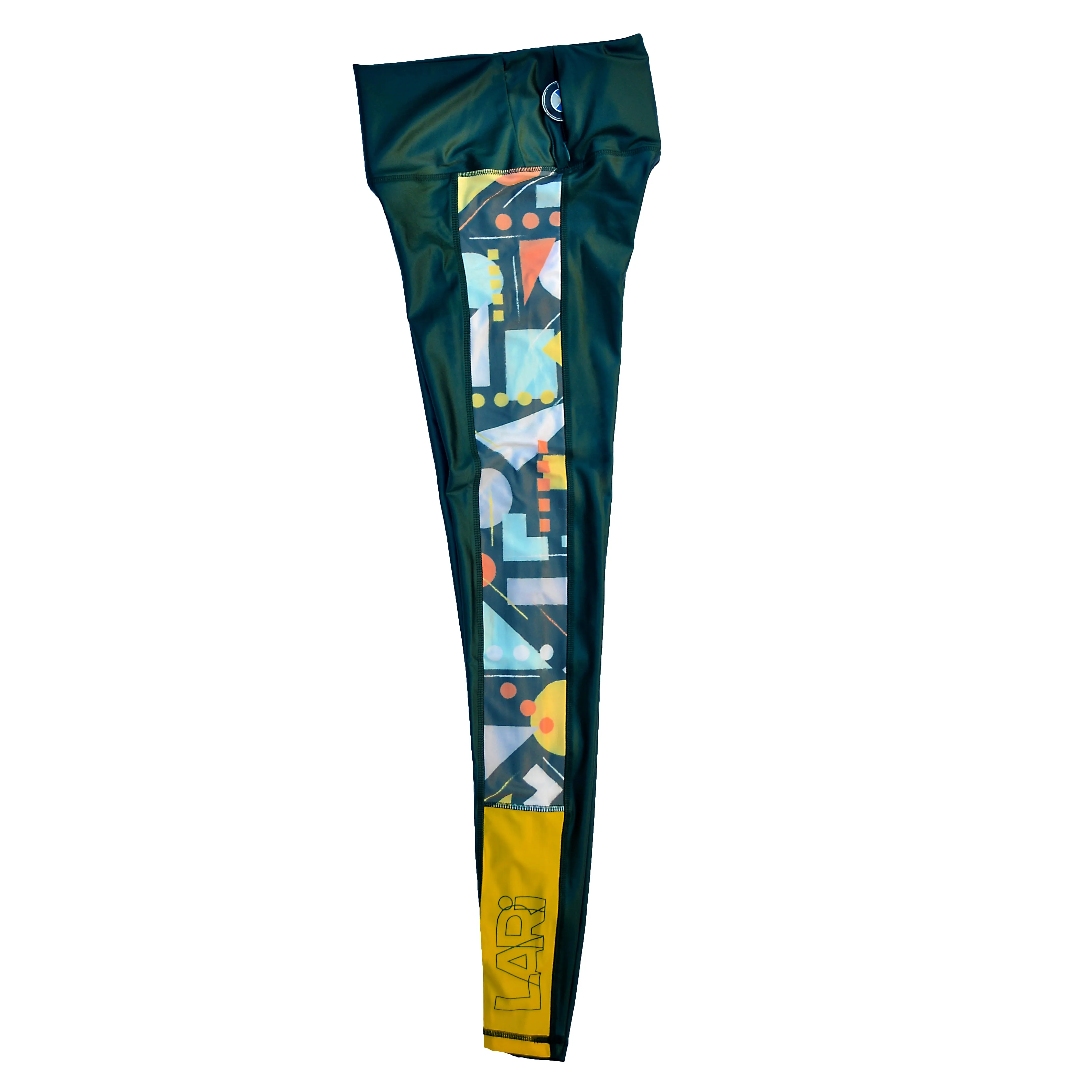 Flashback Compression Legging in Moss Multicolour-GREEN