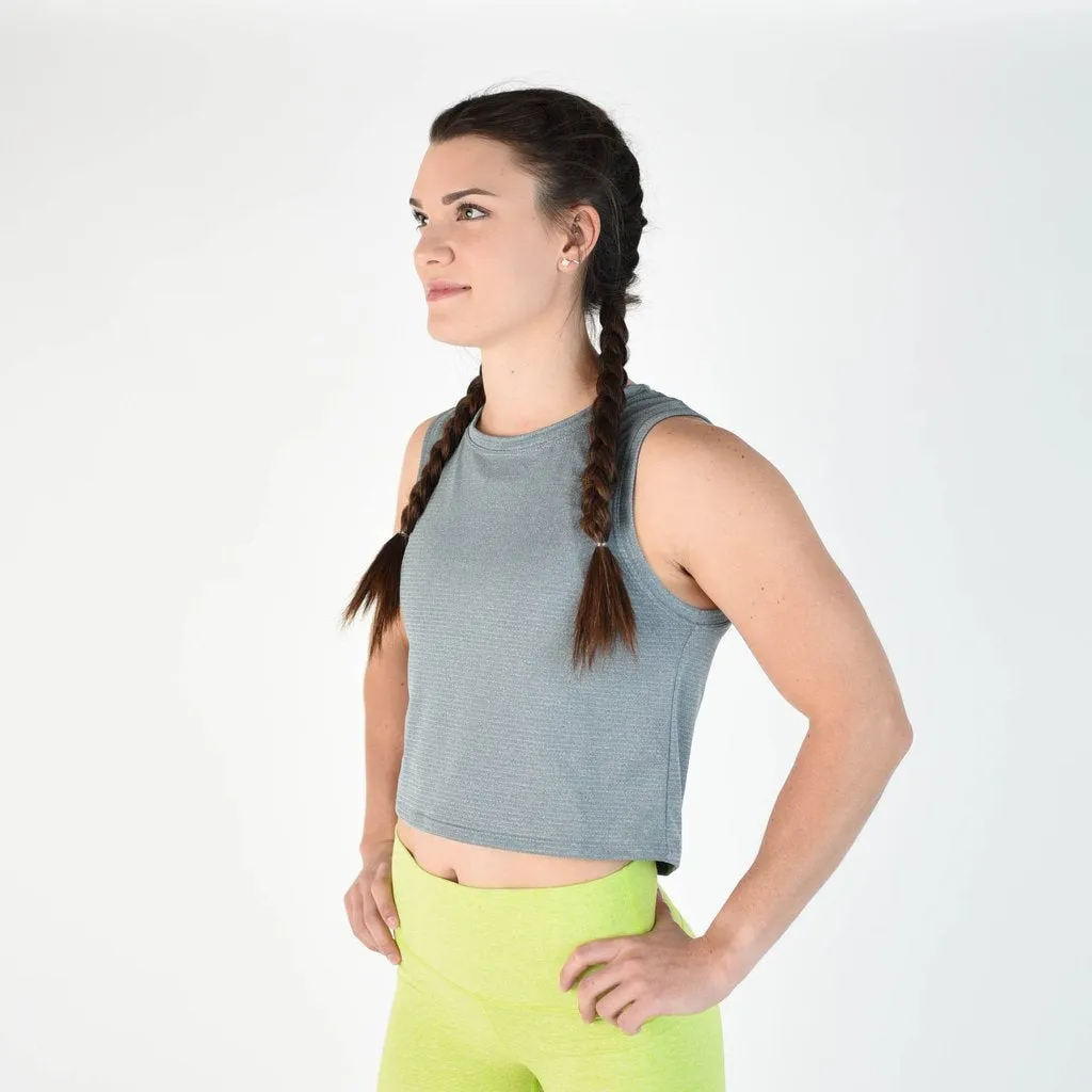 FLEO Dylan Muscle Crop Tank - Moonlit Ocean