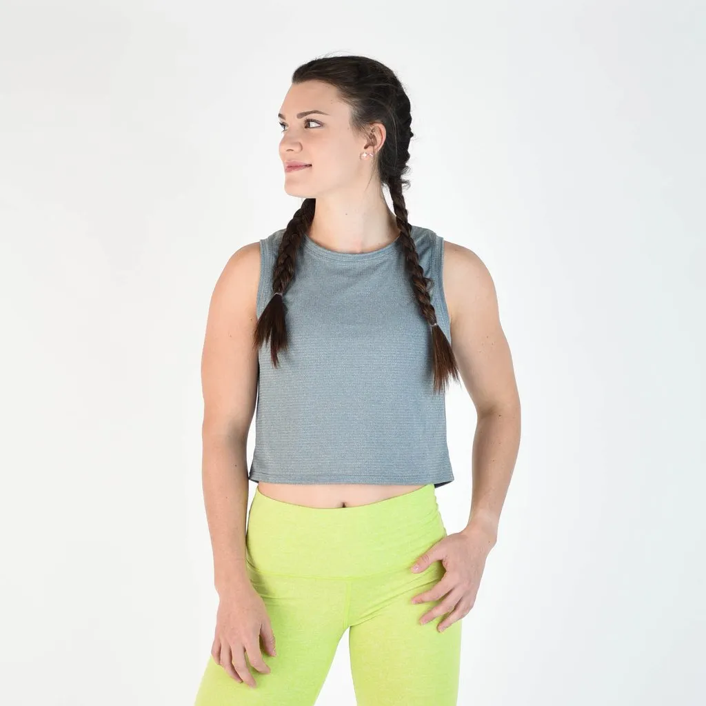 FLEO Dylan Muscle Crop Tank - Moonlit Ocean