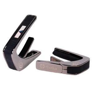 Guild by Thalia Black Chrome Capo ~ Ebony Inked with V Block Fingerboard Inlay