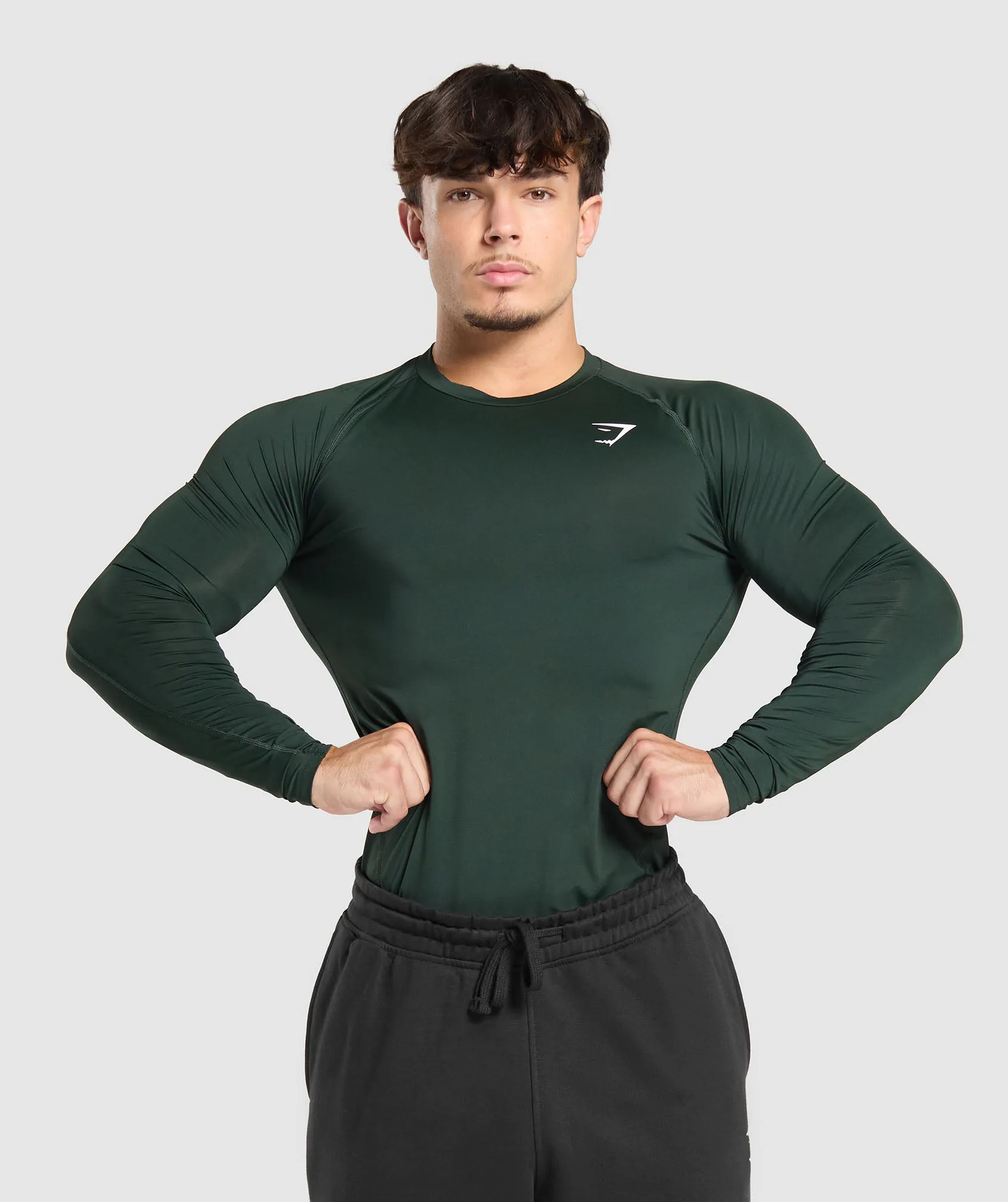 Gymshark Element Baselayer Long Sleeve T-Shirt - Victory Green