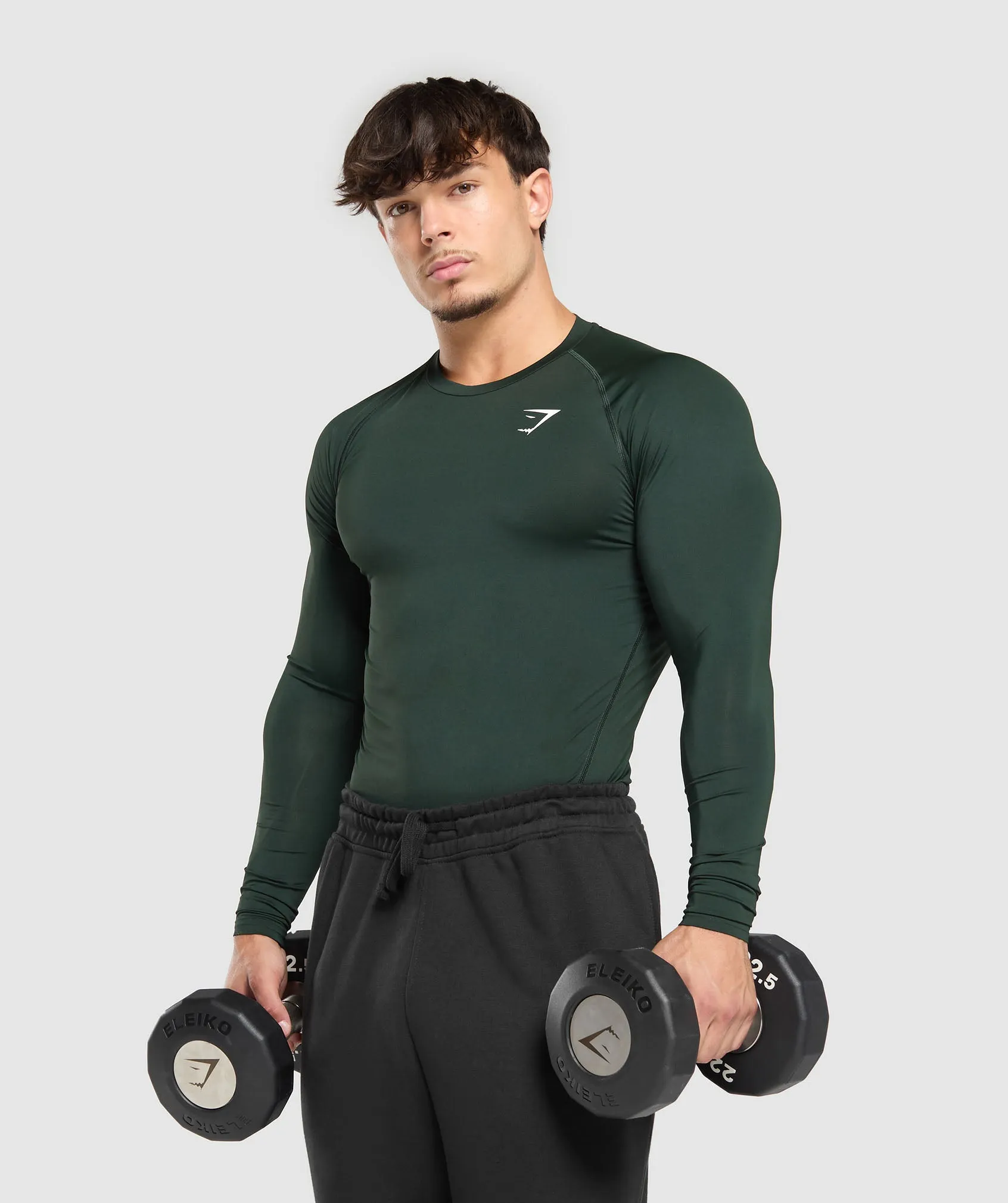 Gymshark Element Baselayer Long Sleeve T-Shirt - Victory Green