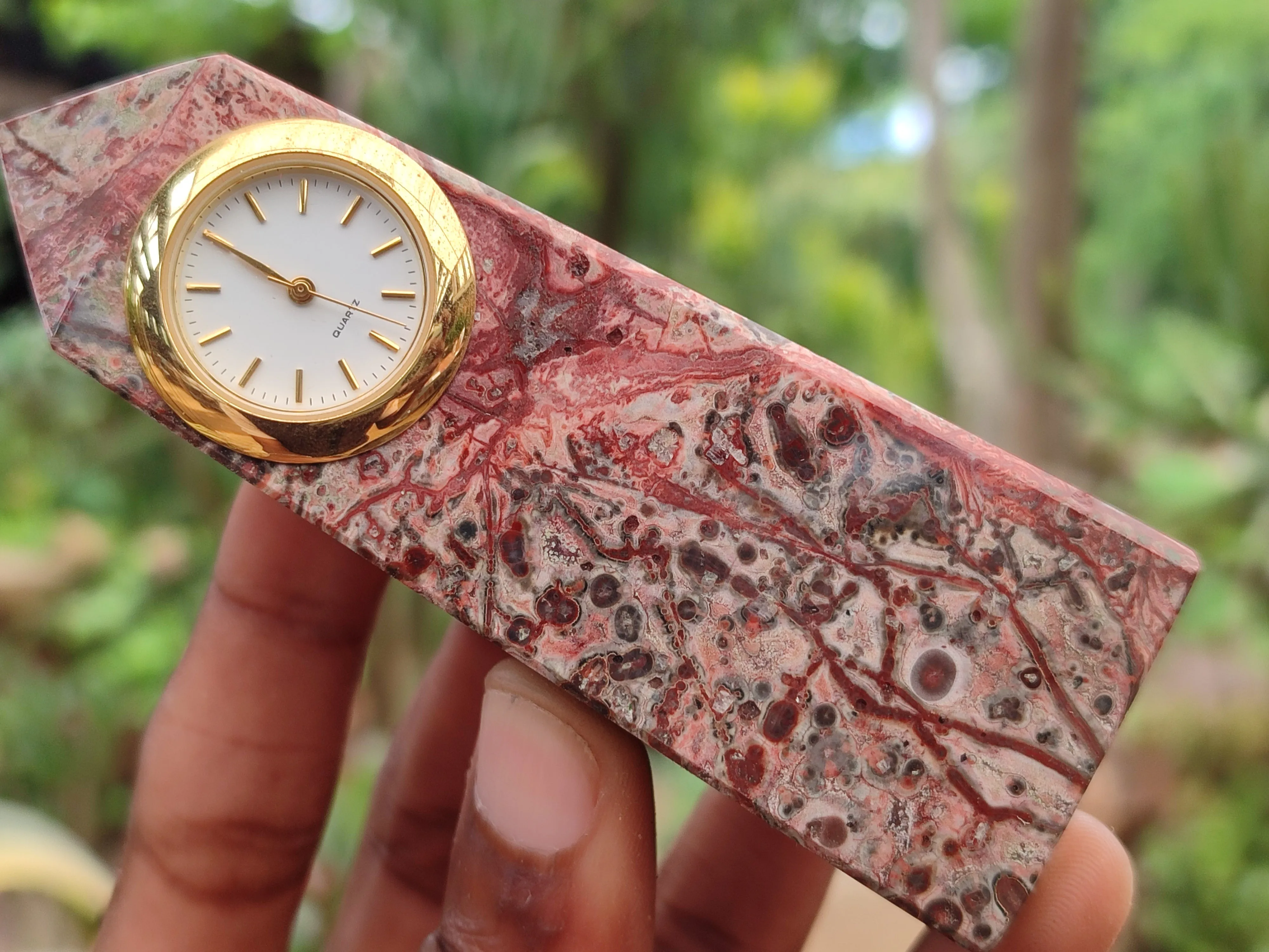 Hand Made Snakeskin Rhyolite Jasper Obelisk Clock Towers - sold per item - From Australia