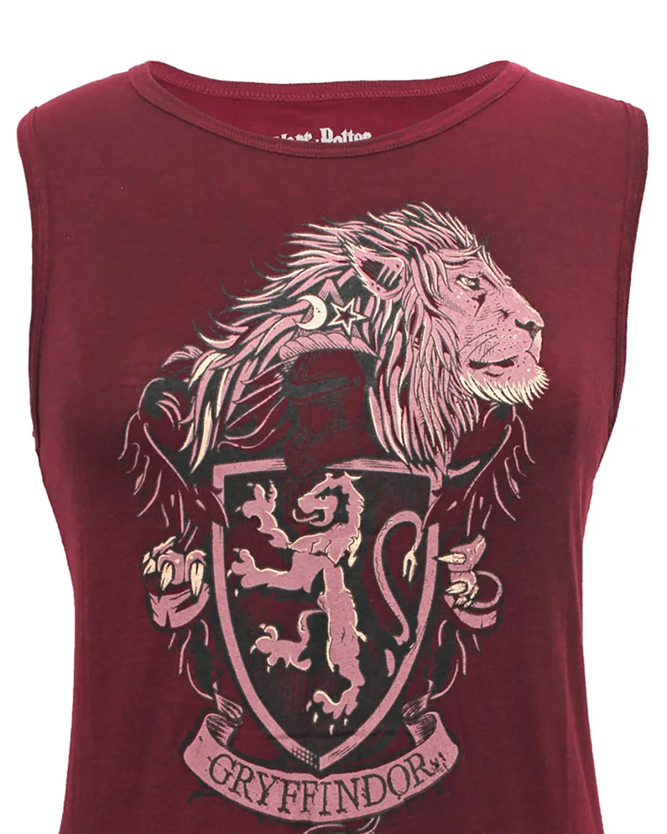 Harry Potter Womens Hogwarts House Juniors Muscle Tank Top