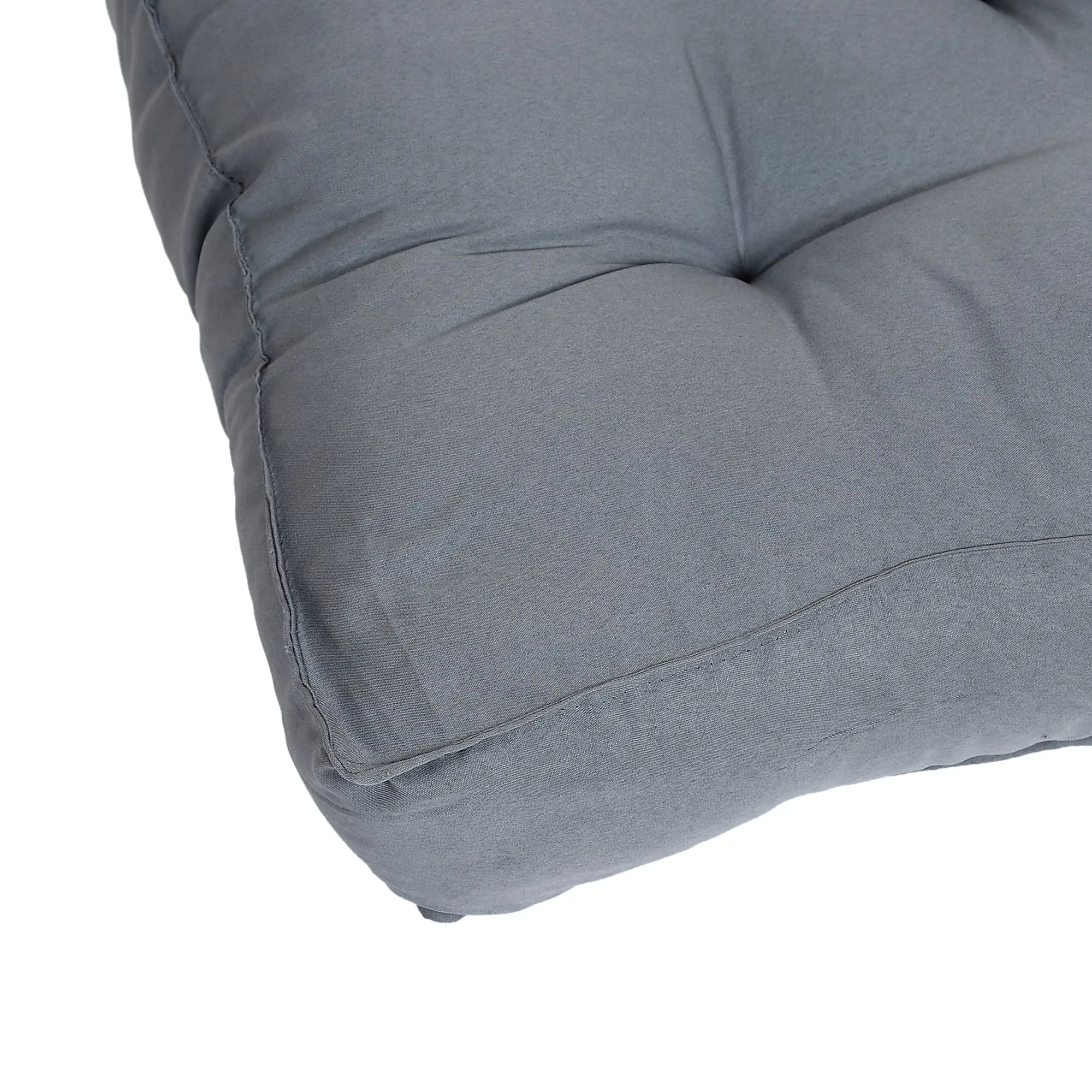 Heart Home Microfiber Square Chair Pad/Cushion for Office|Home or Car Sitting, Pack of 3 (Grey)