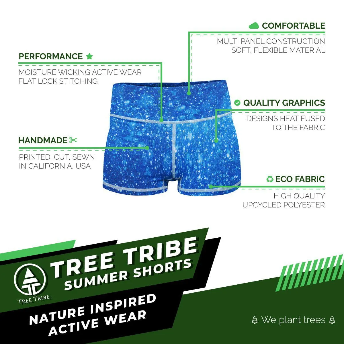 Ice Blue Yoga Shorts
