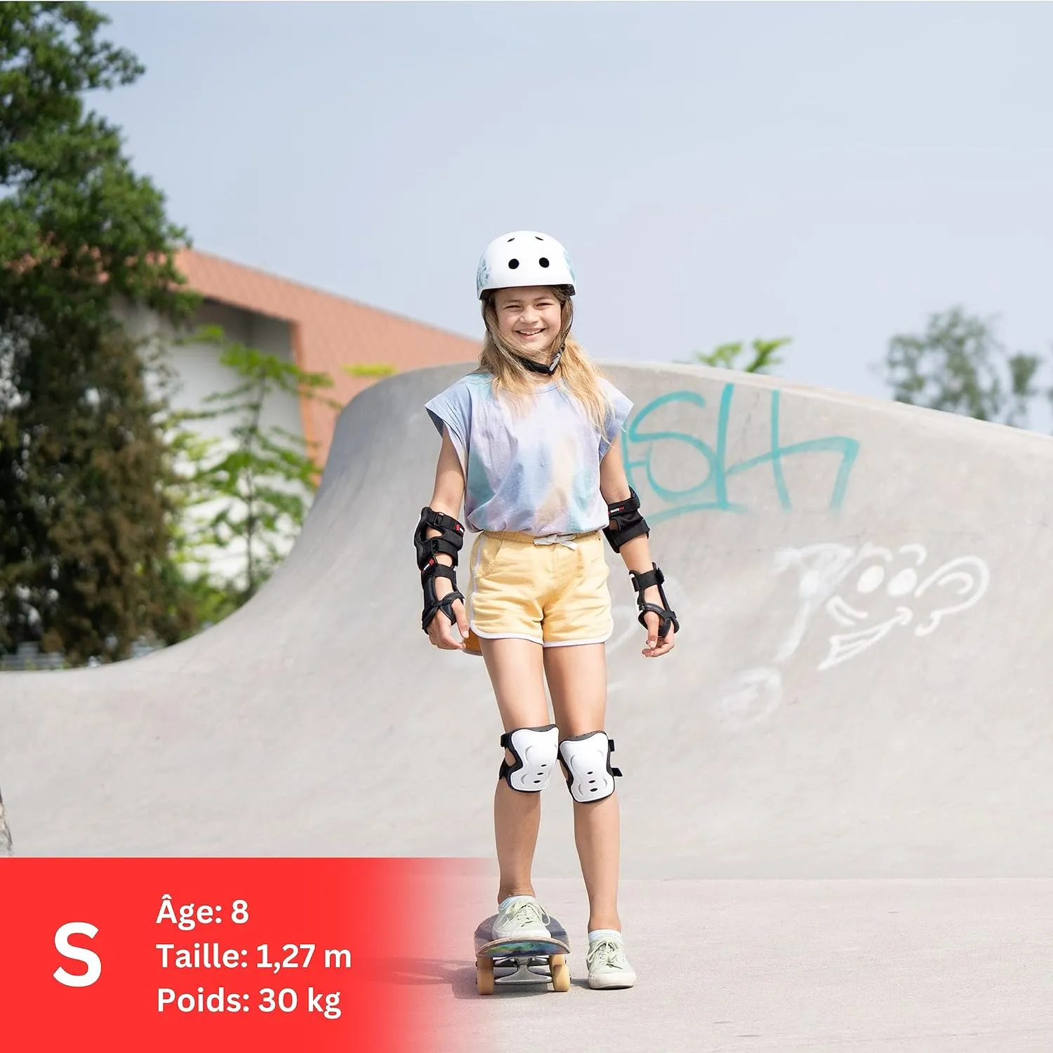 Kit de Protection Roller - Protection Skateboard Enfant et Adulte 6 pices avec Genouillres, Coudires et Protge-Poignets | Fitnessterapy