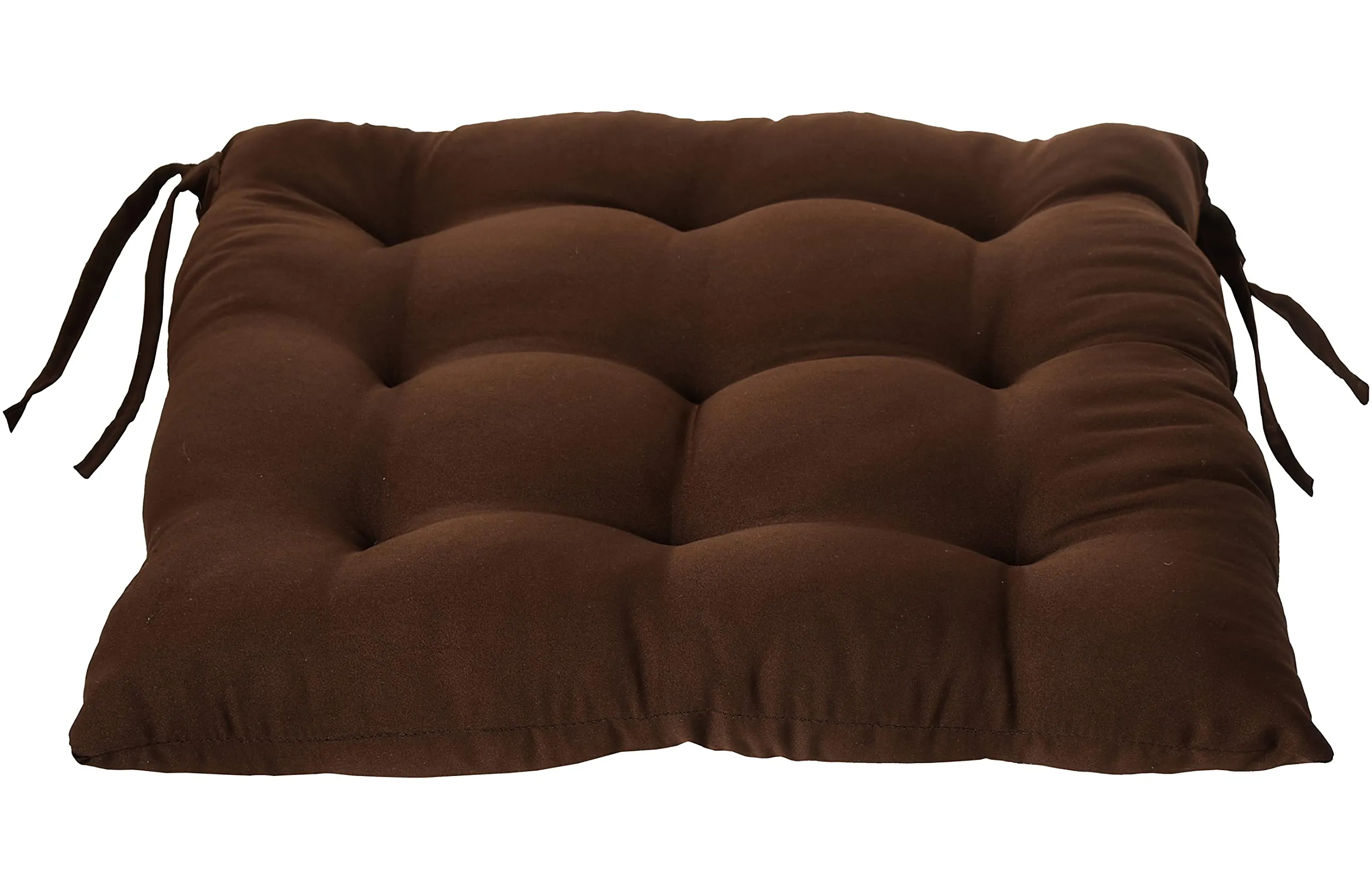 Kuber Industries Microfiber Chair Pad|Chair Cushion Pad for Office, Home|Sitting Cushion|Pack of 2 (Brown)