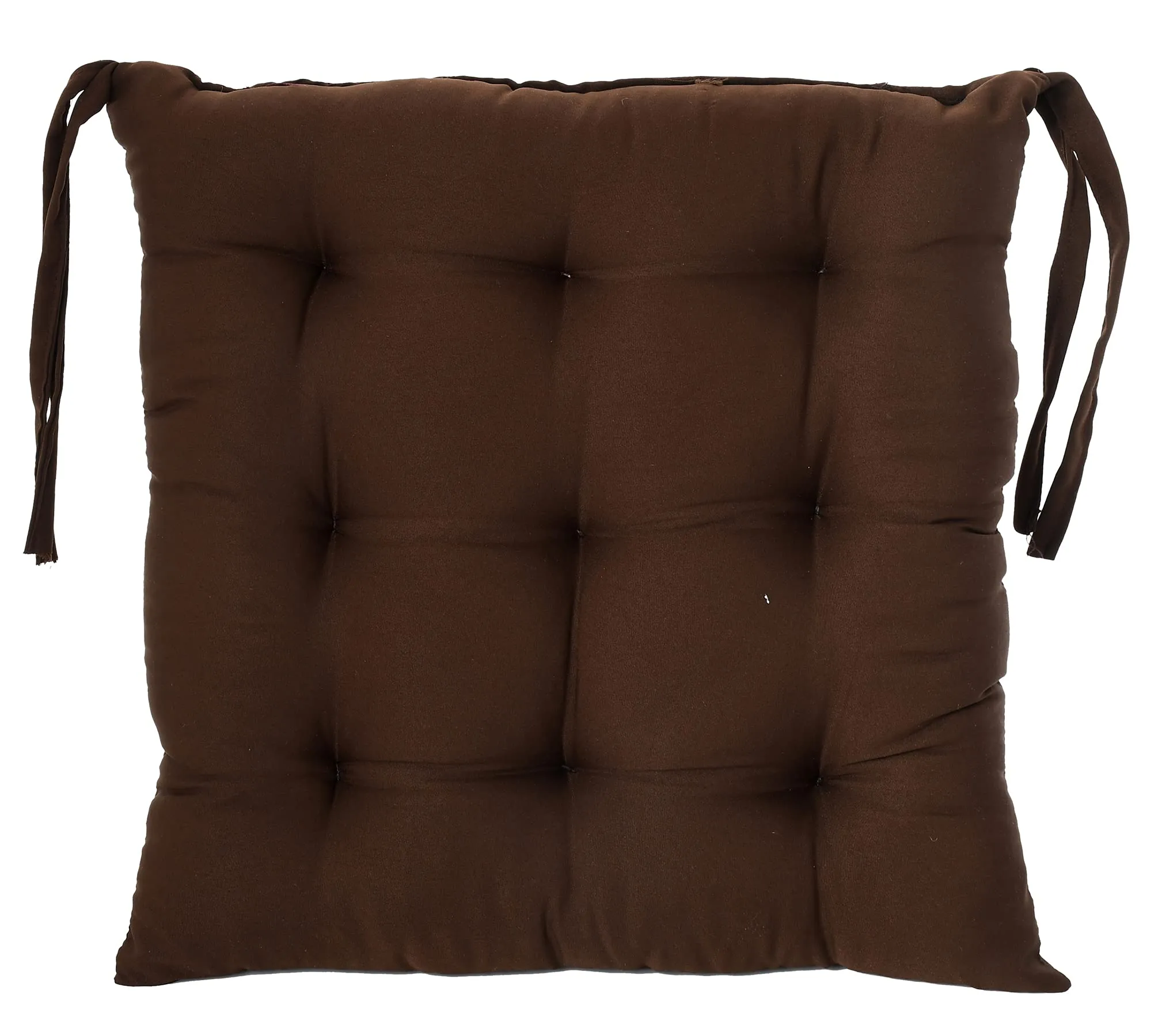 Kuber Industries Microfiber Chair Pad|Chair Cushion Pad for Office, Home|Sitting Cushion|Pack of 2 (Brown)
