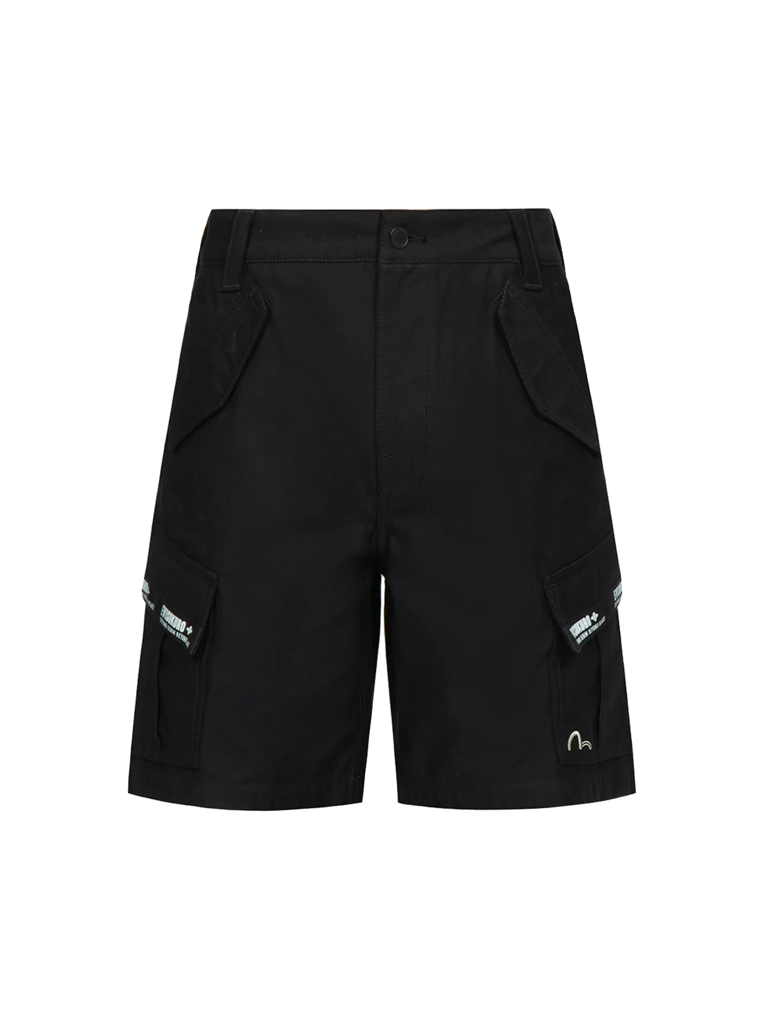Logo Tape Patching Cargo Shorts