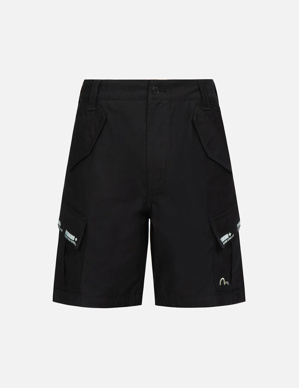 Logo Tape Patching Cargo Shorts