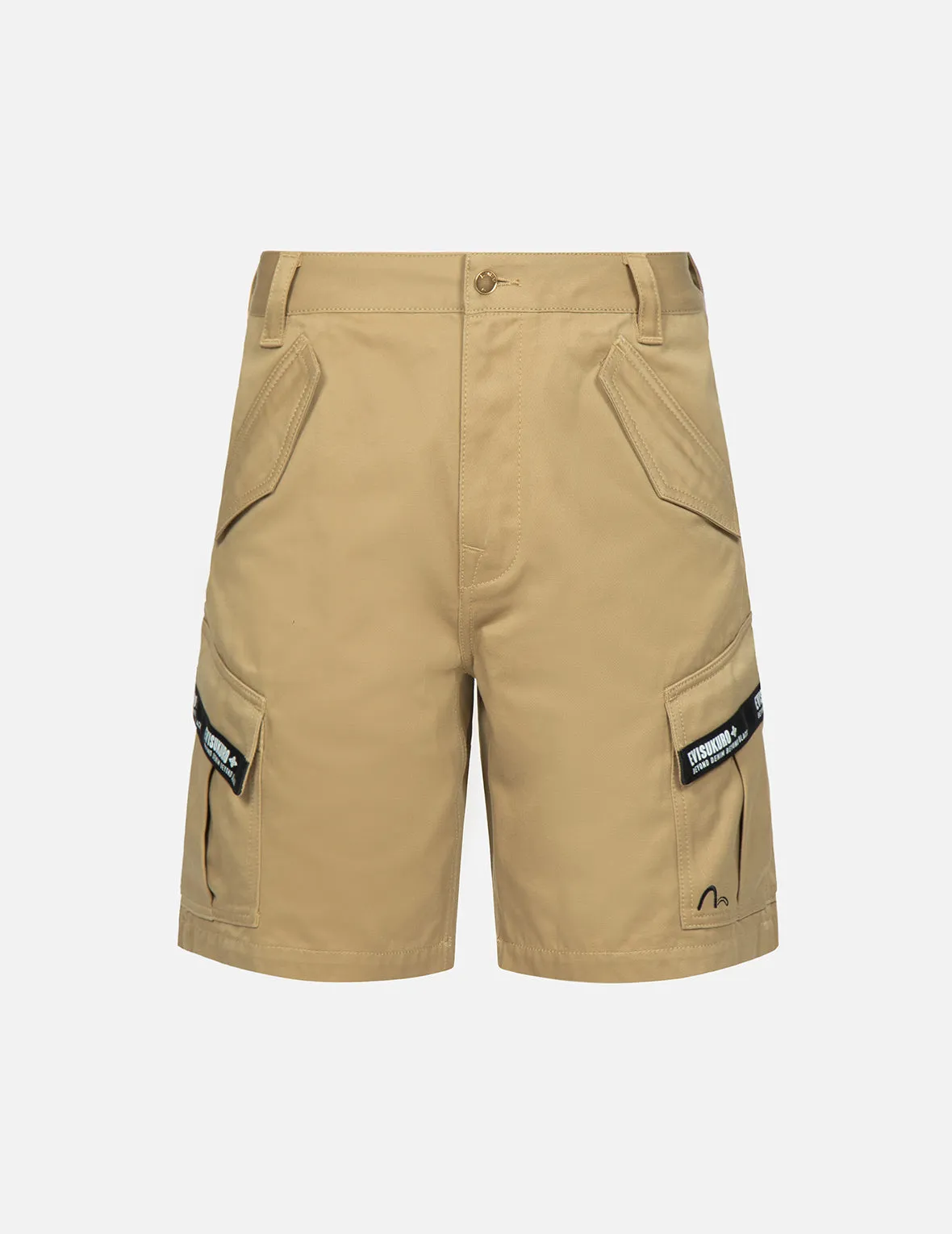 Logo Tape Patching Cargo Shorts