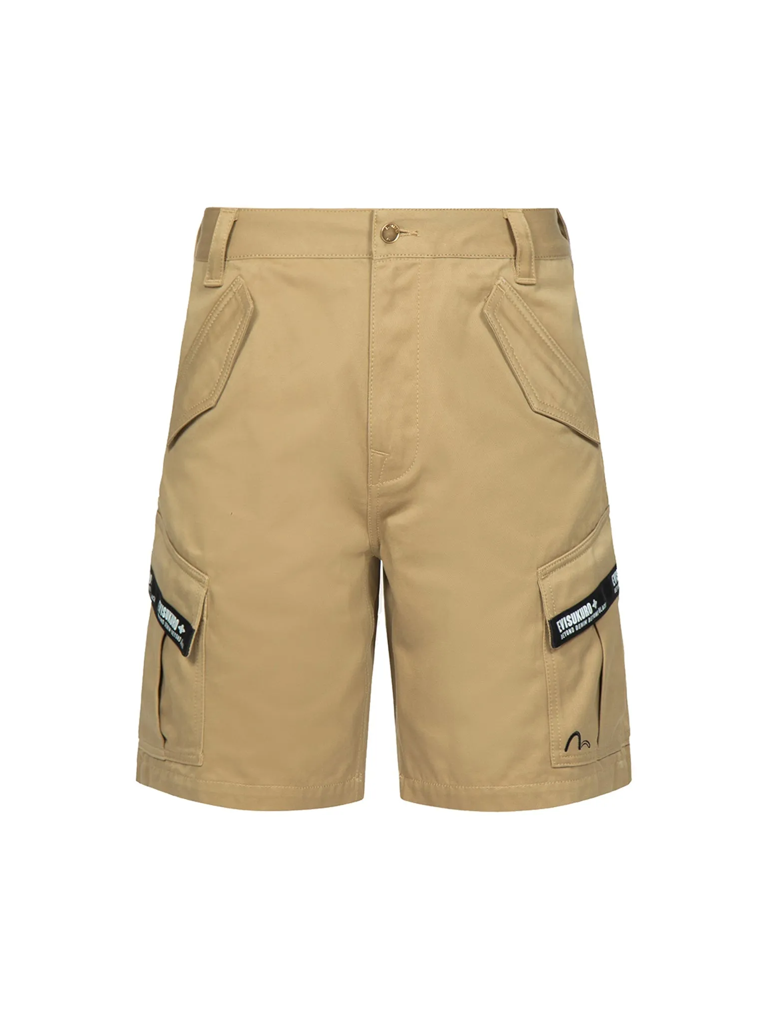Logo Tape Patching Cargo Shorts