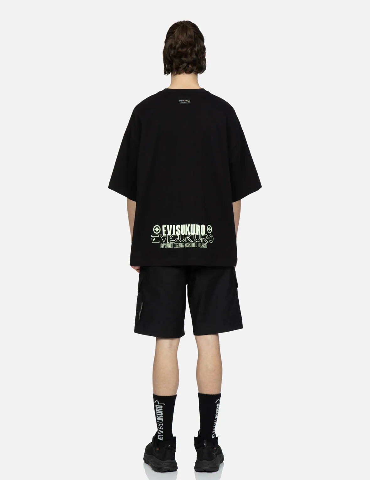 Logo Tape Patching Cargo Shorts