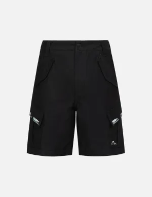Logo Tape Patching Cargo Shorts