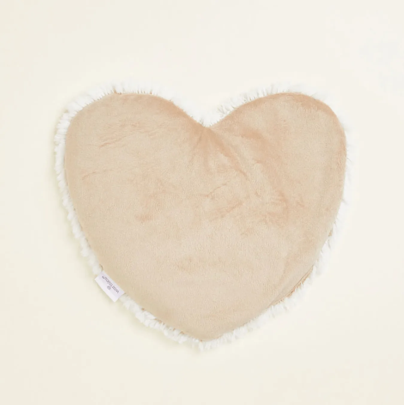 Marshmallow Brown Warmies Heart Heat Pad