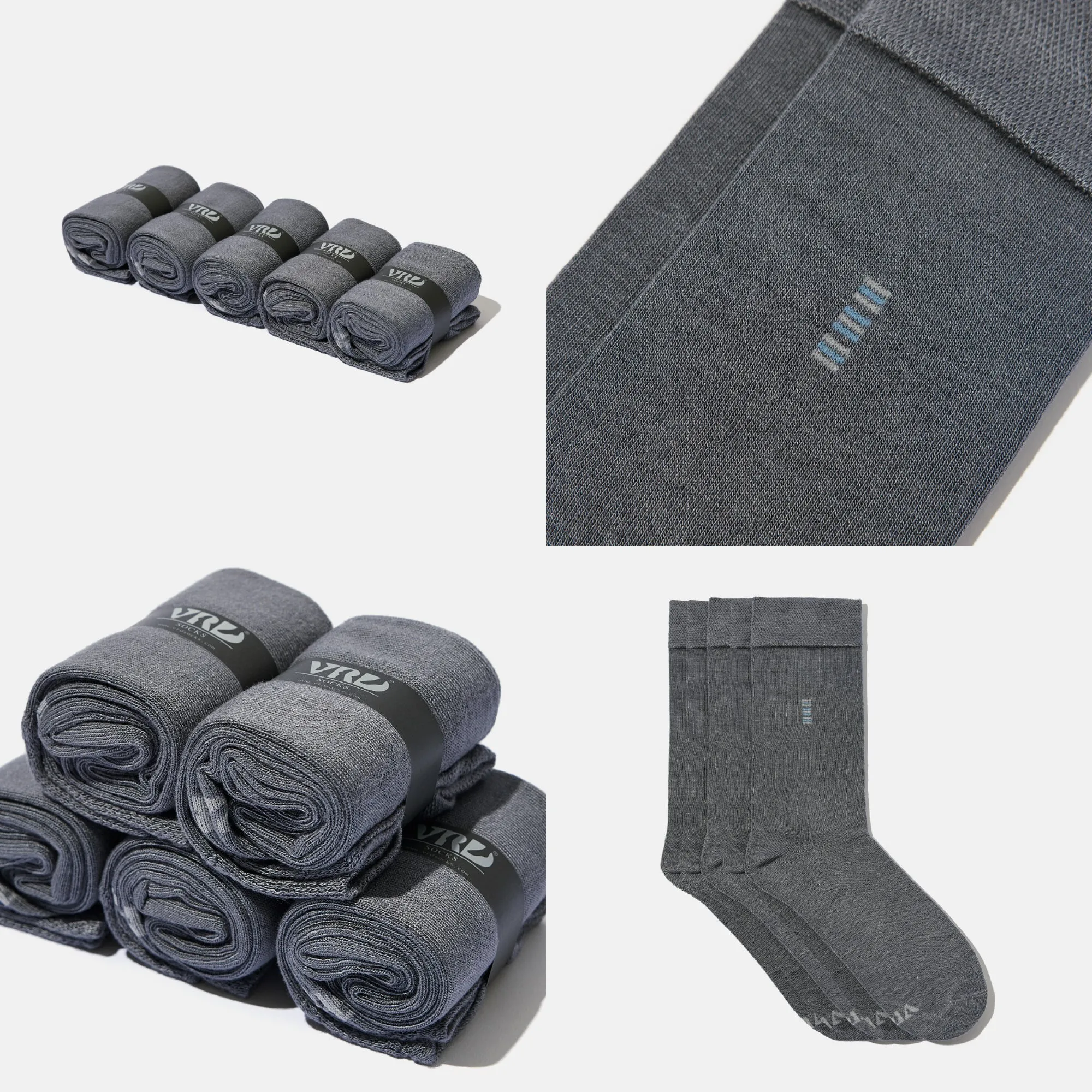Men’s Bamboo Dress Socks – Plain Design, Pack of 1/3/5 Pairs