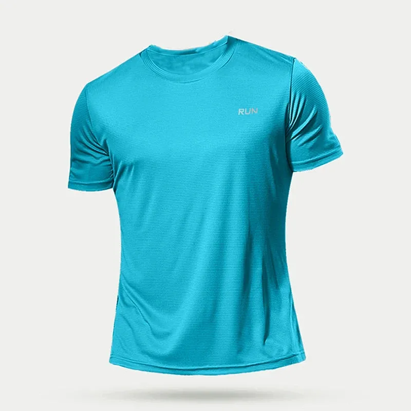 Men's Quick-Dry Running Shirts  Compression Soccer Jerseys & Gym Workout T-Shirts